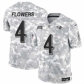 Men's Baltimore Ravens #4 Zay Flowers 2024 F.U.S.E. Arctic Camo Salute to Service Limited Stitched Jersey Dzhi,baseball caps,new era cap wholesale,wholesale hats