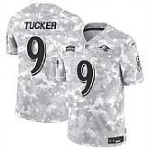 Men's Baltimore Ravens #9 Justin Tucker 2024 F.U.S.E. Arctic Camo Salute to Service Limited Stitched Jersey Dzhi,baseball caps,new era cap wholesale,wholesale hats