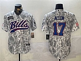 Men's Buffalo Bills #17 Josh Allen 2024 Arctic Camo Salute To Service Stitched Baseball Jersey,baseball caps,new era cap wholesale,wholesale hats