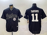 Men's Dallas Cowboys #11 Micah Parsons Black With Patch Cool Base Stitched Baseball Jersey,baseball caps,new era cap wholesale,wholesale hats