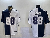 Men's Dallas Cowboys #88 CeeDee Lamb Navy And White Split Stitched Jersey Dzhi,baseball caps,new era cap wholesale,wholesale hats