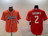 Men's Denver Broncos #2 Pat Surtain II Orange Cool Base Stitched Baseball Jersey,baseball caps,new era cap wholesale,wholesale hats