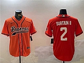 Men's Denver Broncos #2 Pat Surtain II Orange Cool Base Stitched Baseball Jerseys,baseball caps,new era cap wholesale,wholesale hats