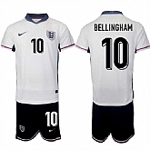 Men's England #10 Jude Bellingham 2024-25 White Home Soccer Jersey Suit,baseball caps,new era cap wholesale,wholesale hats