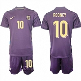 Men's England #10 Wayne Rooney 2024-25 Purple Away Soccer Jersey Suit,baseball caps,new era cap wholesale,wholesale hats