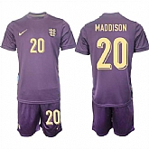 Men's England #20 James Maddison 2024-25 Purple Away Soccer Jersey Suit,baseball caps,new era cap wholesale,wholesale hats