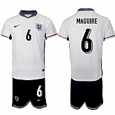 Men's England #6 Harry Maguire 2024-25 White Home Soccer Jersey Suit,baseball caps,new era cap wholesale,wholesale hats