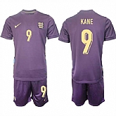 Men's England #9 Harry Kane 2024-25 Purple Away Soccer Jersey Suit,baseball caps,new era cap wholesale,wholesale hats