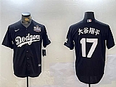 Men's Los Angeles Dodgers #17 Ohtani Black 2024 World Series Cool Base Stitched Baseball Jersey,baseball caps,new era cap wholesale,wholesale hats