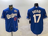 Men's Los Angeles Dodgers #17 Shohei Ohtani 2024 World Series Champions Cool Base Stitched Baseball Jersey,baseball caps,new era cap wholesale,wholesale hats