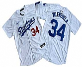 Men's Los Angeles Dodgers #34 Fernando Valenzuela Number White Limited Stitched Jersey,baseball caps,new era cap wholesale,wholesale hats