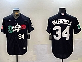 Men's Los Angeles Dodgers #34 Toro Valenzuela Black Mexico 2024 World Series Cool Base Stitched Baseball Jerseys,baseball caps,new era cap wholesale,wholesale hats