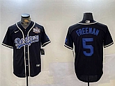 Men's Los Angeles Dodgers #5 Freddie Freeman Black 2024 World Series Cool Base Stitched Baseball Jerseys,baseball caps,new era cap wholesale,wholesale hats