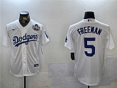 Men's Los Angeles Dodgers #5 Freddie Freeman White 2024 World Series Cool Base Stitched Baseball Jersey,baseball caps,new era cap wholesale,wholesale hats