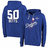 Men's Los Angeles Dodgers #50 Mookie Betts Royal 2024 World Series Champions Name & Number Tri-Blend Pullover Hoodie,baseball caps,new era cap wholesale,wholesale hats