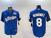 Men's Los Angeles Dodgers #8 Enrique Hernandez Royal 2024 World Series City Connect Cool Base Stitched Baseball Jersey,baseball caps,new era cap wholesale,wholesale hats