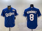 Men's Los Angeles Dodgers #8 Enrique Hernandez Royal 2024 World Series Cool Base Stitched Baseball Jersey,baseball caps,new era cap wholesale,wholesale hats