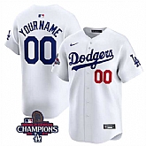 Men's Los Angeles Dodgers ACTIVE PLAYER Custom White 2024 World Series Champions Home Limited Stitched Baseball Jersey,baseball caps,new era cap wholesale,wholesale hats