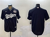 Men's Los Angeles Dodgers Blank Black 2024 World Series Cool Base Stitched Baseball Jersey,baseball caps,new era cap wholesale,wholesale hats