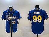 Men's Los Angeles Rams #99 Royal Cool Base Stitched Baseball Jersey,baseball caps,new era cap wholesale,wholesale hats