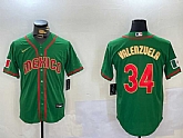 Men's Mexico Baseball #34 Fernando Valenzuela 2023 Green Gold World Classic Stitched Jersey,baseball caps,new era cap wholesale,wholesale hats