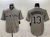 Men's New York Yankees #13 Alex Rodriguez Grey Cool Base Stitched Jersey,baseball caps,new era cap wholesale,wholesale hats