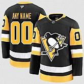 Men's Pittsburgh Penguins Active Player Custom Black 2024-25 Home Stitched Hockey Jersey,baseball caps,new era cap wholesale,wholesale hats