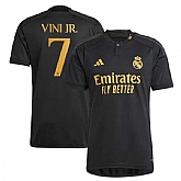 Men's Real Madrid #7 Vini Jr. Black 2023-24 Soccer Jersey,baseball caps,new era cap wholesale,wholesale hats