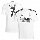 Men's Real Madrid #7 Vini Jr. White 2024-25 Soccer Jersey,baseball caps,new era cap wholesale,wholesale hats