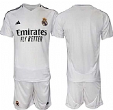 Men's Real Madrid Custom 24-25 White Home Soccer Jersey Suit,baseball caps,new era cap wholesale,wholesale hats