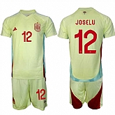 Men's Spain Team #12 Joselu 2024-25 Yellow Away Soccer Jersey Suit,baseball caps,new era cap wholesale,wholesale hats