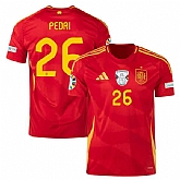 Men's Spain Team #26 Pedri Scarlet 2024 Home Soccer Jersey,baseball caps,new era cap wholesale,wholesale hats