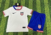 Women's American Team Custom 2024-25 White Home Soccer Jersey Suit,baseball caps,new era cap wholesale,wholesale hats