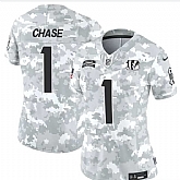 Women's Cincinnati Bengals #1 Ja'Marr Chase 2024 F.U.S.E Arctic Camo Salute To Service Limited Stitched Jersey Dzhi,baseball caps,new era cap wholesale,wholesale hats