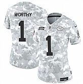 Women's Kansas City Chiefs #1 Xavier Worthy 2024 F.U.S.E Arctic Camo Salute To Service Limited Stitched Jersey Dzhi,baseball caps,new era cap wholesale,wholesale hats