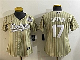 Women's Los Angeles Dodgers #17 Shohei Ohtani Cream 2024 World Series Cool Base Stitched Baseball Jersey,baseball caps,new era cap wholesale,wholesale hats