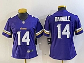 Women's Minnesota Vikings 14 Sam Darnold Purple Vapor Untouchable Limited Stitched Jersey,baseball caps,new era cap wholesale,wholesale hats