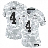 Women's New Orleans Saints #4 Derek Carr 2024 F.U.S.E Arctic Camo Salute To Service Limited Stitched Jersey Dzhi,baseball caps,new era cap wholesale,wholesale hats