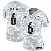 Women's Pittsburgh Steelers #6 Patrick Queen 2024 F.U.S.E Arctic Camo Salute To Service Limited Stitched Jersey Dzhi,baseball caps,new era cap wholesale,wholesale hats