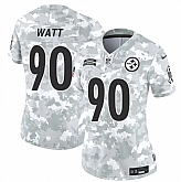 Women's Pittsburgh Steelers #90 T. J. Watt 2024 F.U.S.E Arctic Camo Salute To Service Limited Stitched Jersey Dzhi,baseball caps,new era cap wholesale,wholesale hats