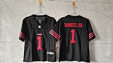 Women's San Francisco 49ers #1 Deebo Samuel Sr. Black F.U.S.E Vapor Untouchable Stitched Jersey,baseball caps,new era cap wholesale,wholesale hats