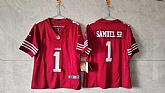 Women's San Francisco 49ers #1 Deebo Samuel Sr. Red F.U.S.E Vapor Untouchable Stitched Jersey,baseball caps,new era cap wholesale,wholesale hats