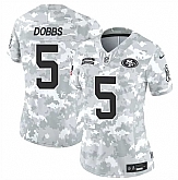 Women's San Francisco 49ers #5 Joshua Dobbs 2024 F.U.S.E Arctic Camo Salute To Service Limited Stitched Jersey Dzhi,baseball caps,new era cap wholesale,wholesale hats