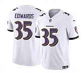 Men & Women & Youth Baltimore Ravens #35 Gus Edwards White 2023 F.U.S.E. Vapor Limited Stitched Jersey,baseball caps,new era cap wholesale,wholesale hats