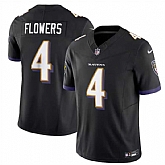 Men & Women & Youth Baltimore Ravens #4 Zay Flowers Black 2023 F.U.S.E. Vapor Limited Stitched Jersey,baseball caps,new era cap wholesale,wholesale hats