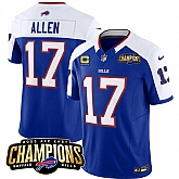 Men & Women & Youth Buffalo Bills #17 Josh Allen Blue White 2023 F.U.S.E. AFC East Champions With 4-star C Ptach Stitched Jersey,baseball caps,new era cap wholesale,wholesale hats