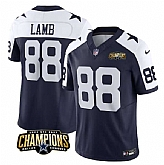 Men & Women & Youth Dallas Cowboys #88 CeeDee Lamb Navy White 2023 F.U.S.E. NFC East Champions Patch Stitched Jersey,baseball caps,new era cap wholesale,wholesale hats