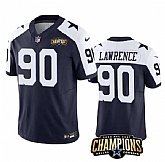 Men & Women & Youth Dallas Cowboys #90 DeMarcus Lawrence Navy White 2023 F.U.S.E. NFC East Champions Patch Stitched Jersey,baseball caps,new era cap wholesale,wholesale hats
