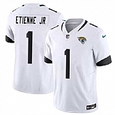 Men & Women & Youth Jacksonville Jaguars #1 Travis Etienne Jr. White 2023 F.U.S.E Vapor Untouchable Limited Stitched Jersey