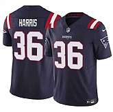 Men & Women & Youth New England Patriots #36 Kevin Harris Navy 2023 F.U.S.E. Vapor Limited Stitched Jersey